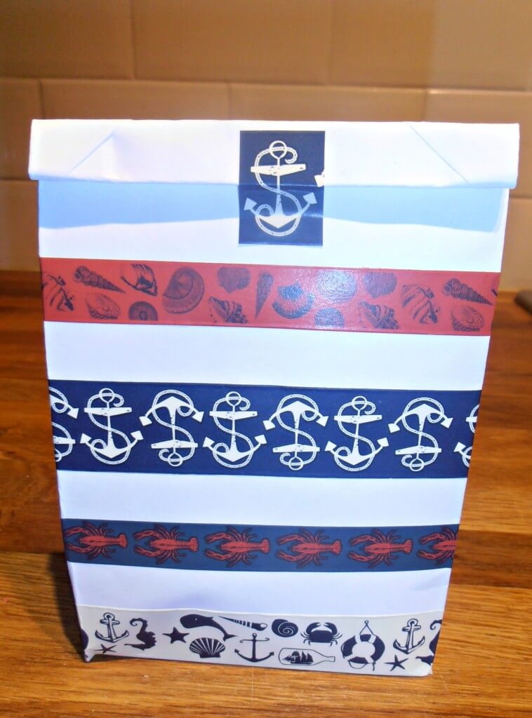 Nautical envelope gift bag